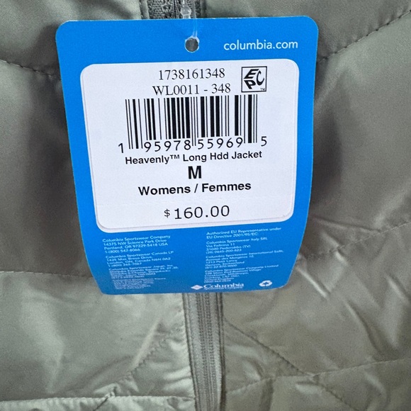 COLUMBIA | NWT❗️Women’s Heavenly Long Hooded Jacket & Nordic Cuffed Beanie - Picture 4 of 9